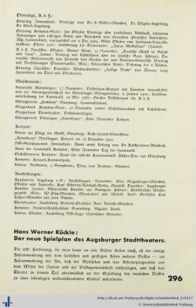 Der neue Spielplan des Augsburger Stadttheaters.
