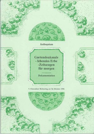 Illustration für Broschüre "Kolloquium Gartendenkmale"