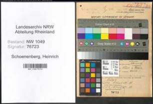 Entnazifizierung Heinrich Schoenenberg , geb. 30.05.1891 (Buchhalter)