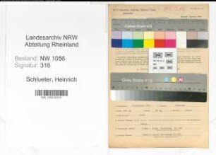 Entnazifizierung Heinrich Schlueter , geb. 12.10.1909 (Beamter)