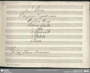 Adriano in Siria. Excerpts - Mus.1-F-49,12-2 : S, orch, b