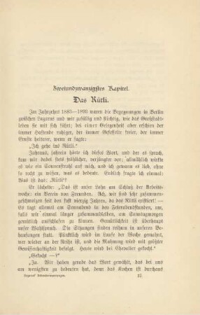Zweiundzwanzigstes Kapitel. Das Rütli