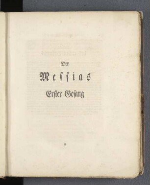 Der Messias Erster Gesang