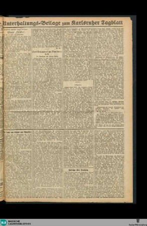 Karlsruher Tagblatt, (No. 178 / Unterhaltungs-Beilage zum Karlsuher Tagblatt