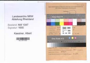 Entnazifizierung Albert Kaestner , geb. 09.03.1904 (Angestellter)