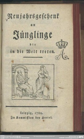 Neujahrsgeschenk an Jünglinge die in die Welt treten
