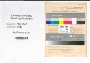 Entnazifizierung Kurt Hoffmann , geb. 21.08.1894 (Beamter)