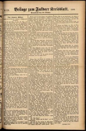 Zweite Ausgabe vom Samstag, den 13. Oktober 1900.