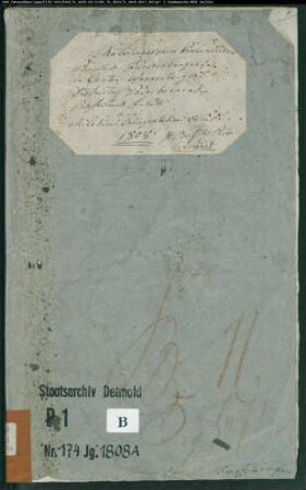 Zivilstandsregister der katholischen Gemeinde Fürstenberg, Kreis Büren (GAHT 1808-1813) (Gemeinde: Katholische Gemeinde Fürstenberg)