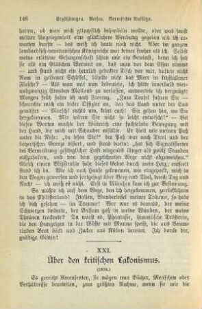 XXI. Über den kritischen Lakonismus. (1824.)