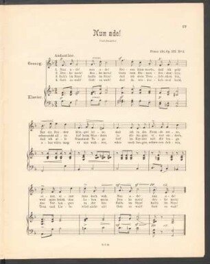 Nun ade