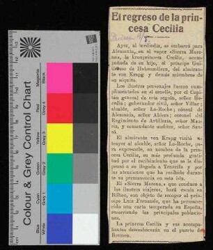 El regreso de la princesa Cecilia