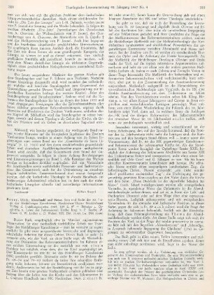 309-311 [Rezension] Beyer, Ulrich, Abendmahl und Messe