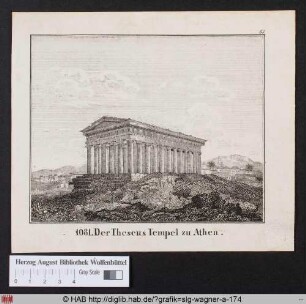 Der Theseus Tempel zu Athen.