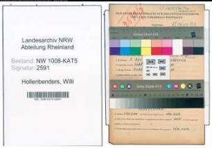 Entnazifizierung Willi Hollenbenders , geb. 07.04.1903 (Verw.Angestellter)