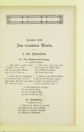 Zweiter Teil. Im trauten Kreis