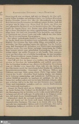 Kaiserliche Ungnade – Neue Domizile