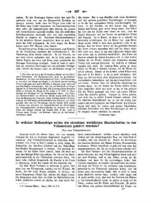 In welcher Reihenfolge sollen die einzelnen weiblichen Handarbeiten in der Volksschule gelehrt werden?