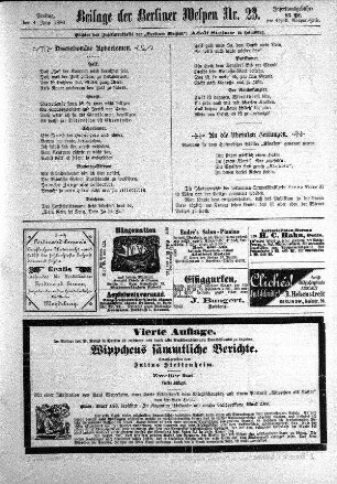 Beilage der Berliner Wespen Nr. 23