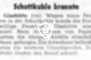 Schuttkuhle brannte