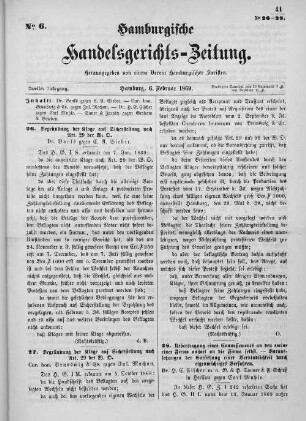 No. 6. 6. Februar 1869