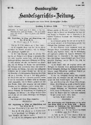 No. 6. 6. Februar 1869