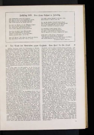 Der Bund der Neutralen gegen England.