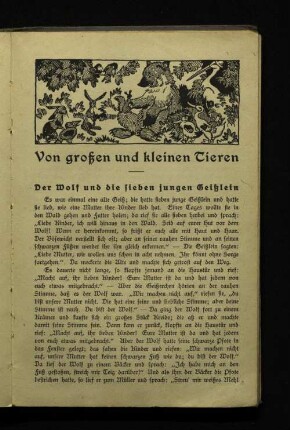 Von großen und kleinen Tieren