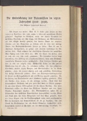 Die Entwickelung der Batamission im letzten Jahrzehnt (1886—1896). II