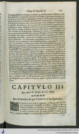 Capitulo III. Que refiere los sucessos del año 1674.
