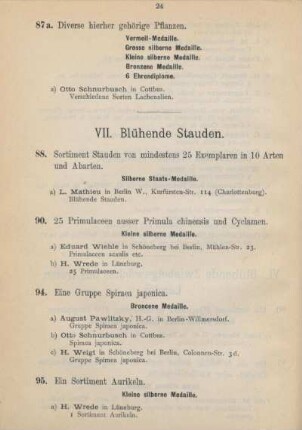 VII. Blühende Stauden