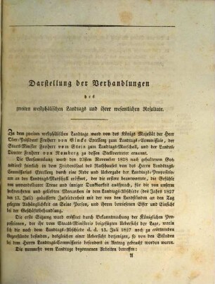 Der ... Westfälische Landtag, 2. 1830