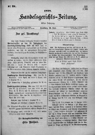 No. 21. 19. Juni 1878