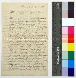 Brief von Joseph Köchling an Antonia Bußmann, spätere Köchling, aus der Verlobungszeit mit Liebesschwüren und Berichten über seine Familie
