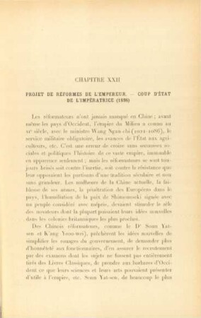 Chapitre XXII. Projet de réformes de l'empereur. - ...