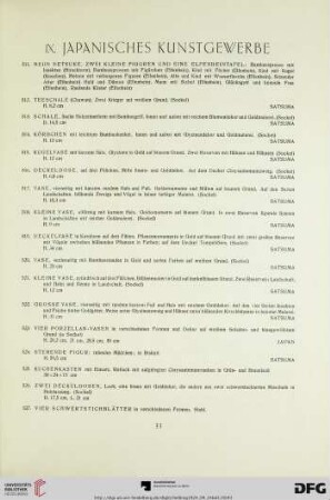IX. Japanisches Kunstgewerbe (Nr. 511-541)