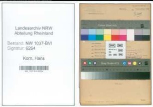 Entnazifizierung Hans Korn , geb. 12.11.1910 (Lehrer)