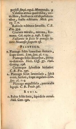 Stirpium praecipuarum littoris et agri Nicaeens. enumeratio