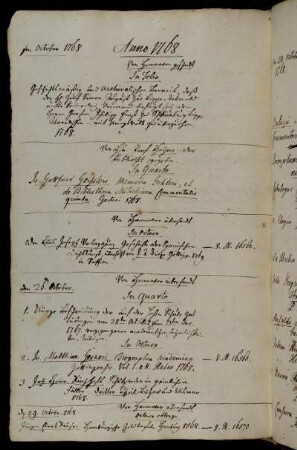 Von Hannover geschickt. - Von Hhn. Prof. Heyne der Bibliothek gegeben. - Von Hannover übersandt.
