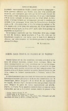 Samuel Çarça était-il de Palence ou de Valence?