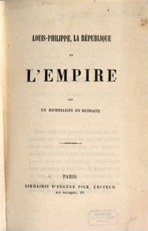 Louis-Philippe, la République et l'Empire