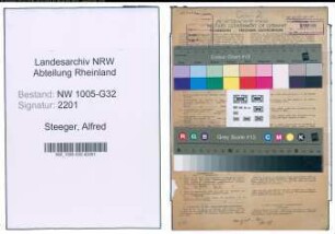 Entnazifizierung Alfred Steeger , geb. 08.03.1903 (Stadtinspektor)