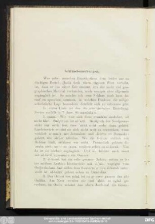 Schlussbemerkungen.