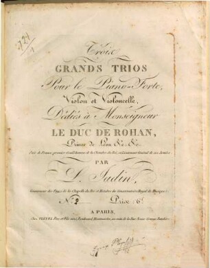 Trois grands trios pour le piano-forte, violon et violoncelle, 2