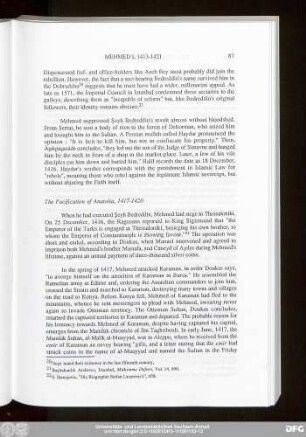 The Pacification of Anatolia, 1417-1420