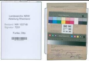Entnazifizierung Otto Funke , geb. 25.10.1898 (Assistent)