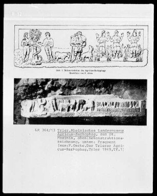Fragment des Agricus-Sarkophages