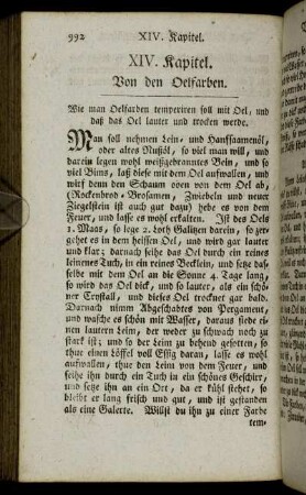 XIV. Kapitel. Von den Oelfarben.