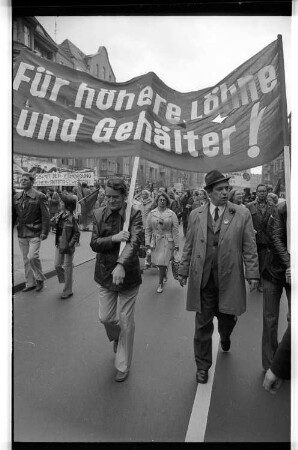 Kleinbildnegativ: Maidemonstration, 1976