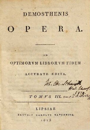 Demosthenis opera : ad optimorum librorum fidem accurate edita. 3